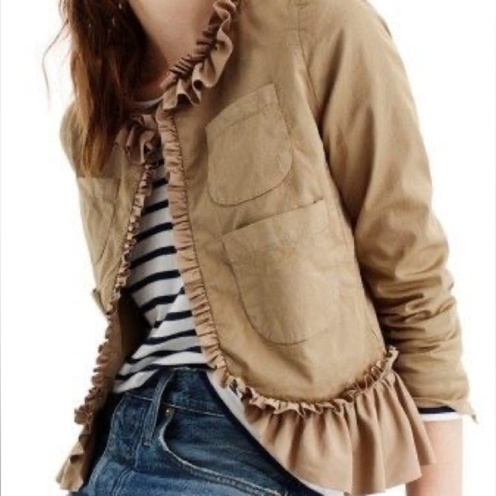 J.crew Chino Ruffle Jacket - Picture 3 of 9